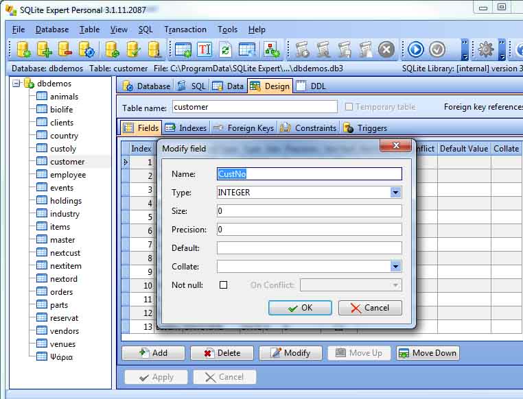 sqlite classes